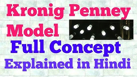 kronig penney model (hindi)