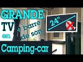 2 grandes TV 24&quot; connectées à Internet et une barre de son dans notre nouveau camping-car !!