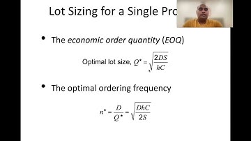 Production Lot sizing model