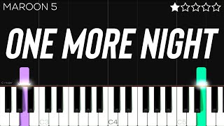 Maroon 5 - One More Night | EASY Piano Tutorial