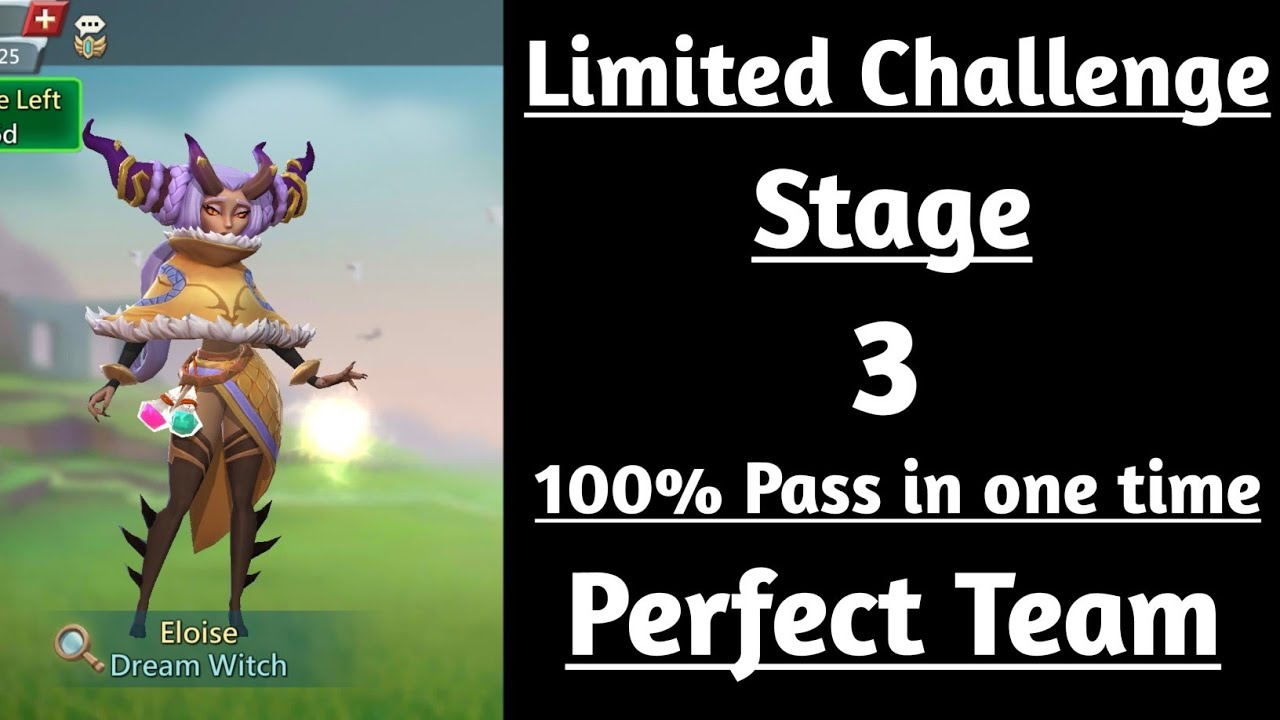 Lords mobile limited challenge saving dreams stage 3|Dream witch limited challenge stage 3