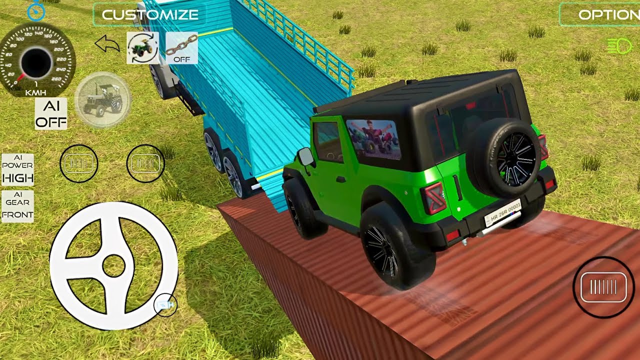 Driving Dumper And Loading Modified Thar 😈| Gadi Wala Game 😱| Mobile Game 🛑| #gaming #2026 #india 