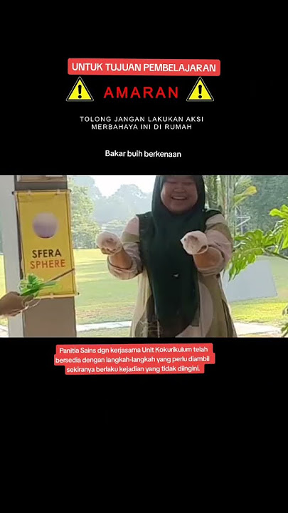 Eksperimen Tangan terbakar (gimik bulan Sains) #tutorial #science #scienceisfun