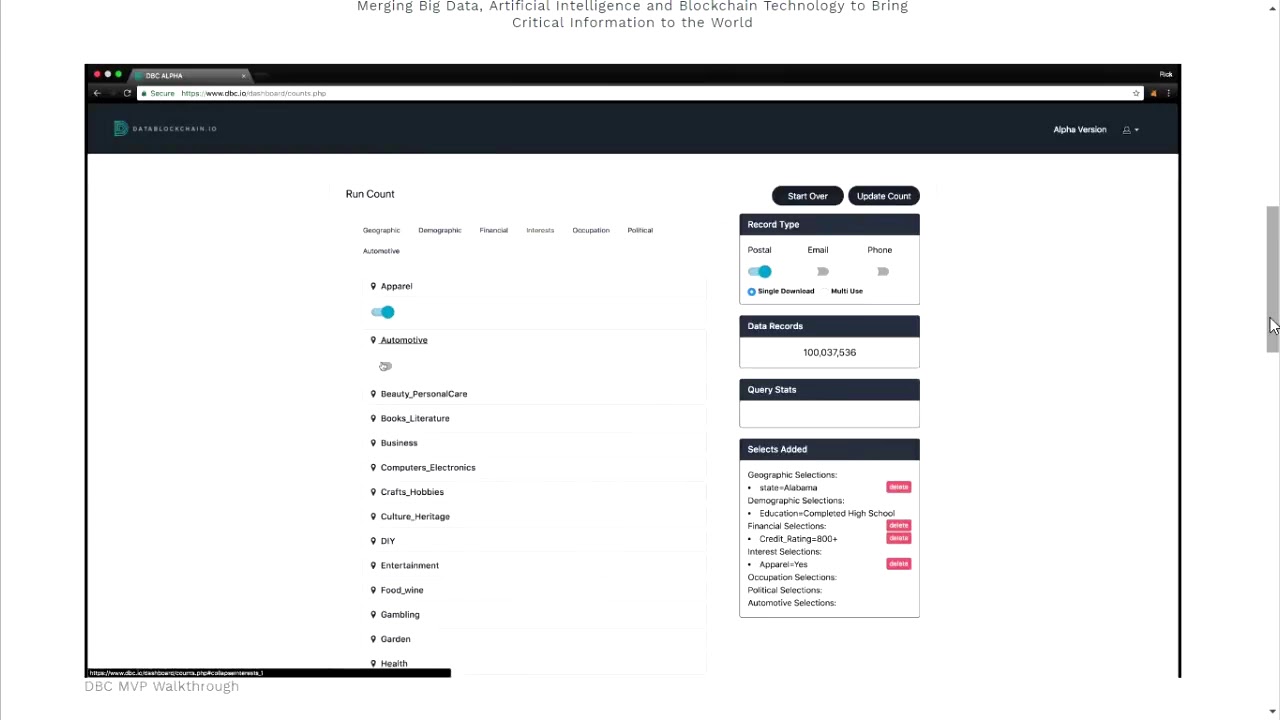 DataBlockchain обзор