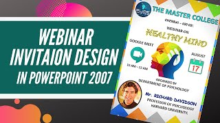 💥How to create Webinar invitation design in powerpoint 2007💥|  Slide Master