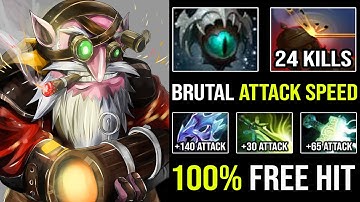 100% FREE HIT SNIPER Brutal Knockback Just Stand & Hit with Max Attack Speed + Skadi Slow Dota 2