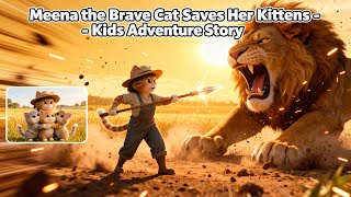 Brave Cat Rescues Kittens from Tiger |  Meena’s Amazing Adventure for Kids | #kidsstories