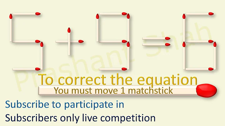Matchstick Puzzle 5+9=6