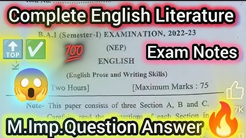 BA English 1st Semester Important Questions 🔥 Hindi Me Easy Tricks | Marks Guaranteed 💯| Last Minute