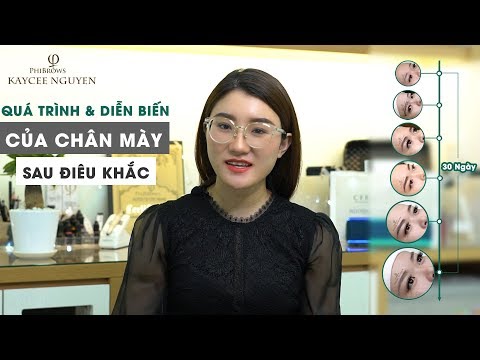 Quá Trình Hình Thành Sợi & Diễn Biến Của Chân Mày Sau Điêu Khắc ♡ Kaycee Nguyen - Vlog #11 | size m váy là bao nhiêu kg