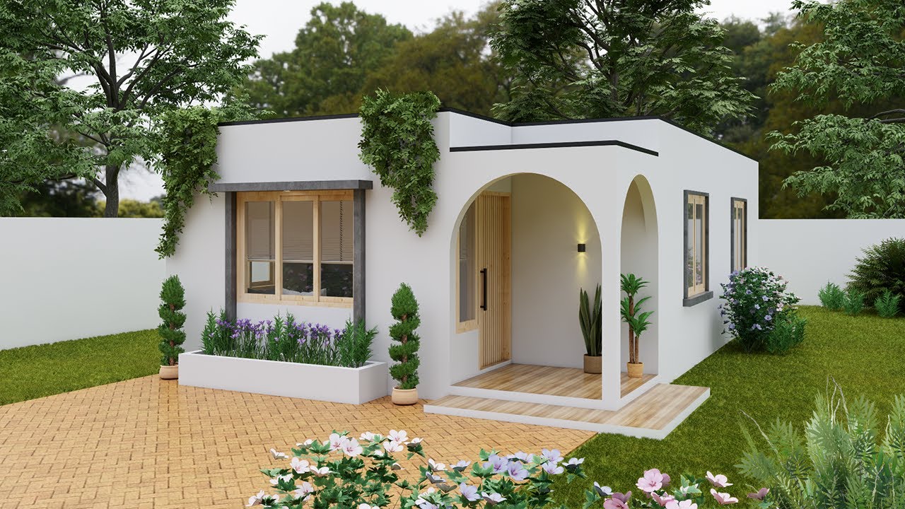 20'x33' (6x10 Meters) 1-Story Small House Design | 2-Bedroom Modern House