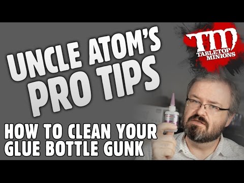 How to clear a clog in plastic glue 