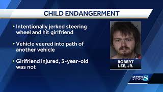 Deputy: Teen charged with child endangerment after grabbing the wheel