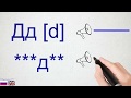 Russian alphabet. Learn Russian letters easily and quickly. Letter Дд [d].