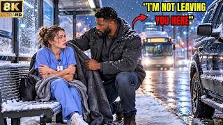 Black Man Found a Nurse Freezing at a Bus Stop—Then Whispered, “You’re Coming Home With Me Tonight”