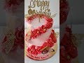 Red  butterfly beautiful combination  2 kg butterfly cake beautiful cake for girls