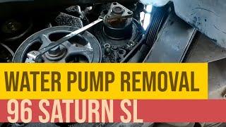 1996 SATURN SL: WATER PUMP REMOVAL Saturn Sl Water Pump