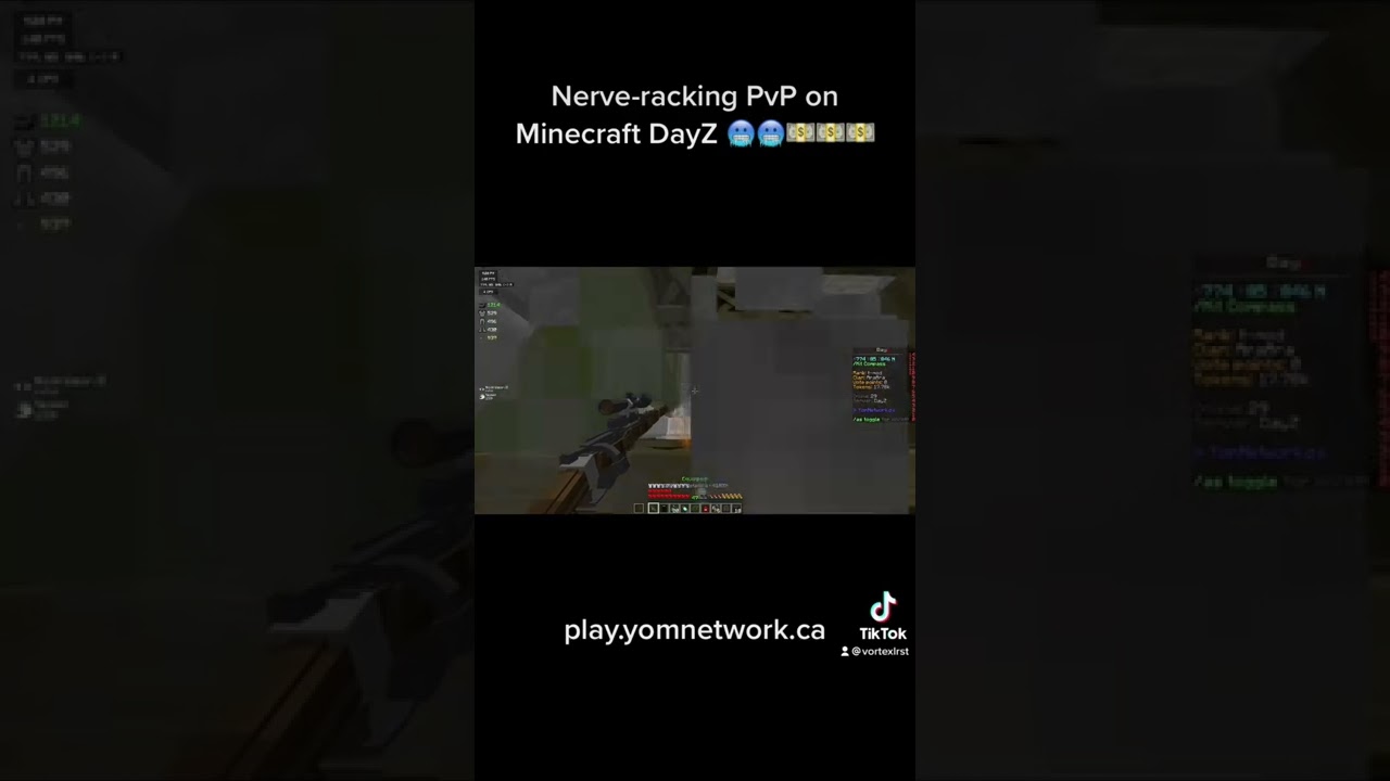 Scary PvP on Minecraft DayZ! Down to 2 hearts!!! 