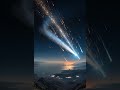the explosive beauty of a celestial object blazing through the sky