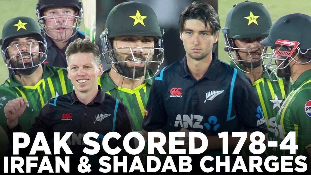 Pakistan Scored 178-4 vs New Zealand | Irfan Khan Niazi & Shadab Khan Charges in Rawalpindi | M2E2K