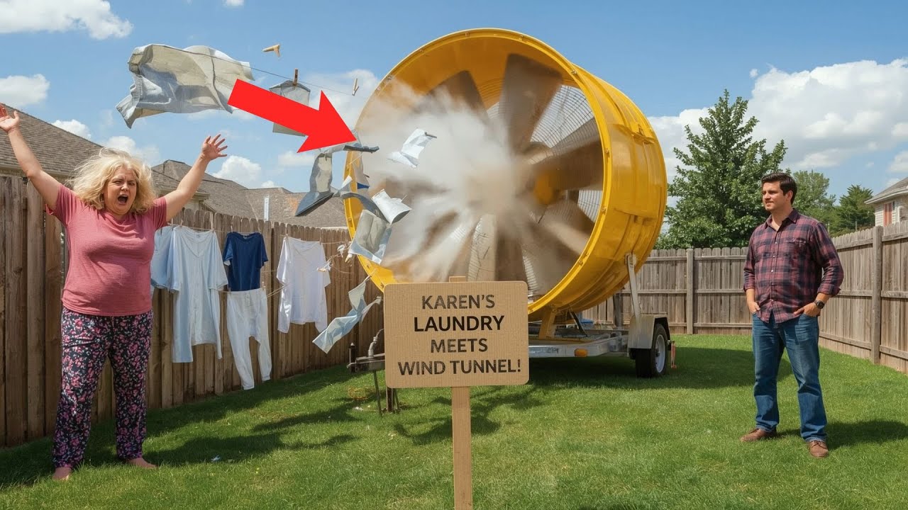 Karen Used My Fence to Dry Her Laundry — So I Built a 10-Foot Wind Tunnel!!Entitled People Reddit