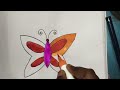 🦋 Simple Color Art Ideas | How to Draw a Beautiful Butterfly | Easy Drawing Tutorial