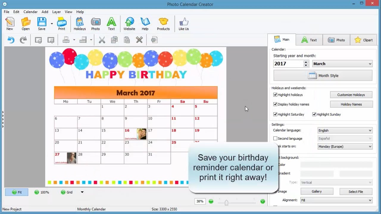 How To Create A Birthday Reminder Calendar YouTube