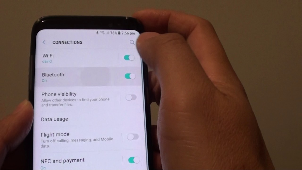 Samsung Galaxy S8: How To Remove Paired Bluetooth Device