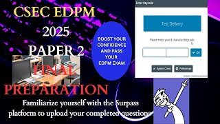 CSEC EDPM 2025 Paper 2 Final Preparation Video