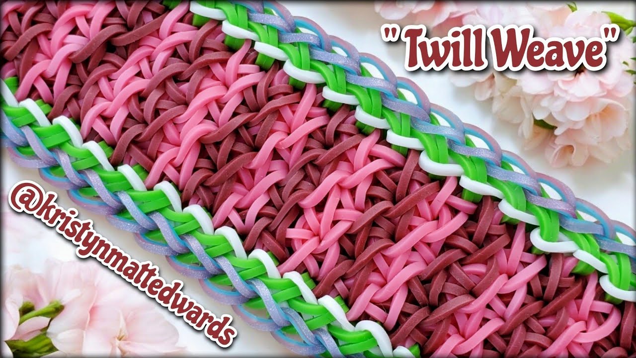 Урок по плетению браслета Rainbow Loom "Twill Weave" (ширина 7 прутков)