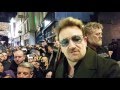 Bono (U2), Hozier, Kodaline, The Script, Glen Hansard Grafton Street busking Christmas Eve 2015