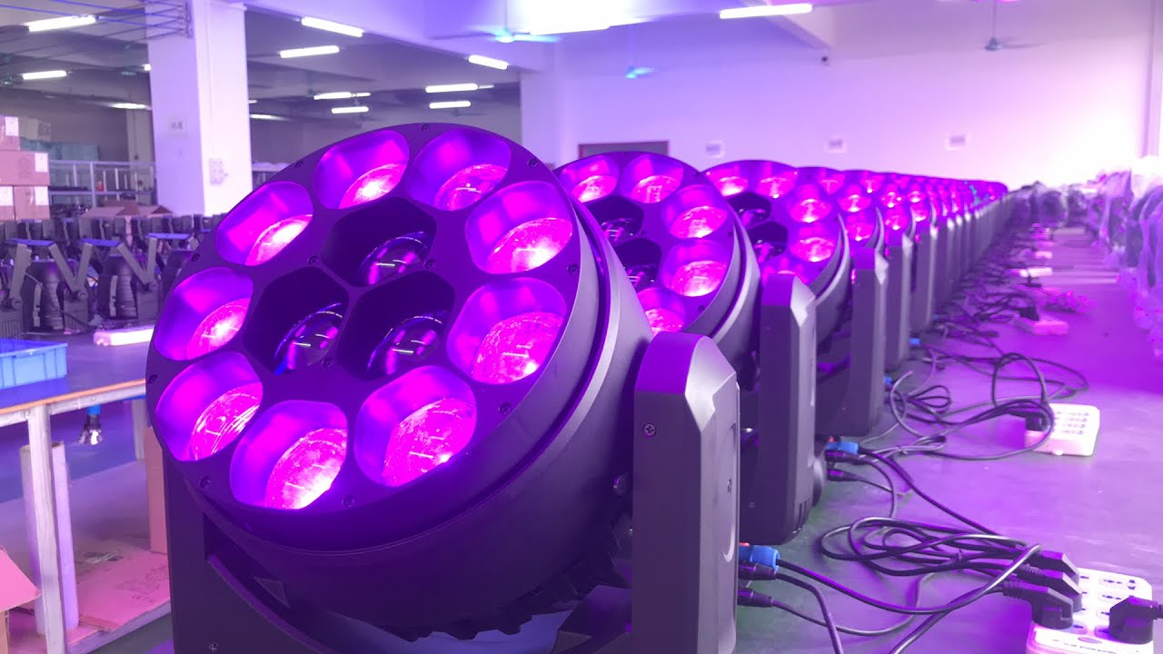 12*40w pixel zoom wash led moving head mass producing aging testing.