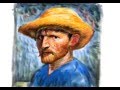 drawing of a vangogh portrait with BuTouch, Silstar digital painting brush w/procreate