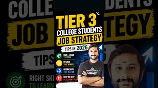 Tier 3 College Students Job Strategy Tips 2026 🔥 | Kaashiv Infotech Internship