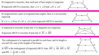 Geometry Unit 7 Lesson 5 properties of trapezoids