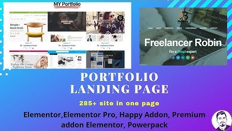 Portfolio landing page bangla tutorial | elementor landing page | portfolio website | cmbd-70