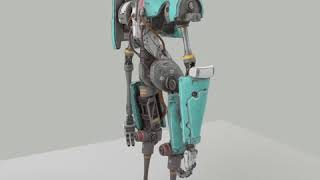 Standing bot turntable