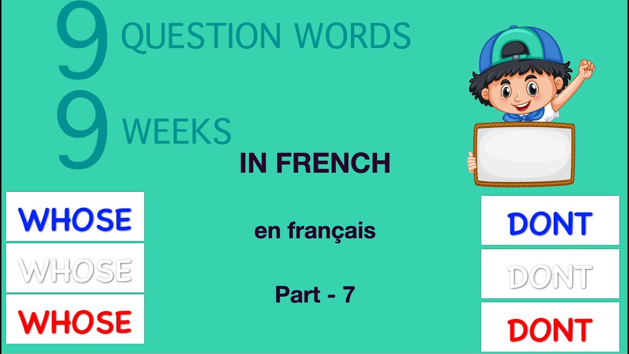 Whose Whose Whose | 9 Question Words 9 Weeks - Part7 | Nila's ...