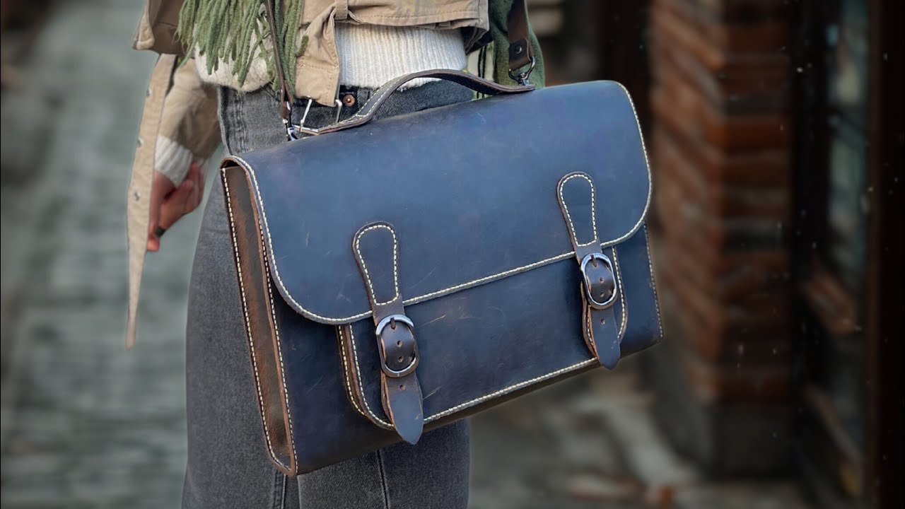 Making a Leather Messenger  Bag, PDF Pattern, by 