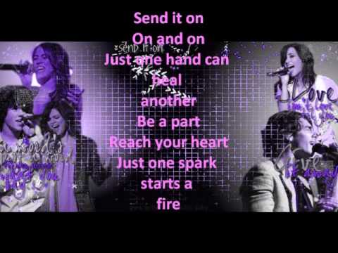 Send it on (lyrics)- Jonas brothers, Demi Lovato, Miley cyrus and ...