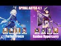 C0 Furina Freeze & C0 Raiden Hypercarry | Spiral Abyss 4.1 | Genshin Impact