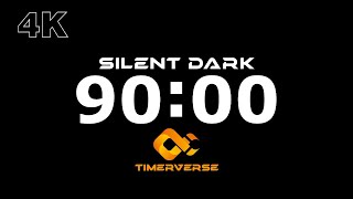 90 Minute Silent Timer with Alarm ⏰ | #timer #blackscreen #alarm #sleep #breaktime #meditationtimer