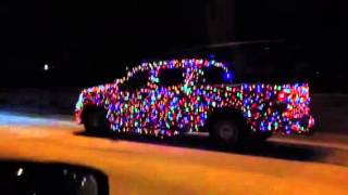Christmas Light Covered Truck