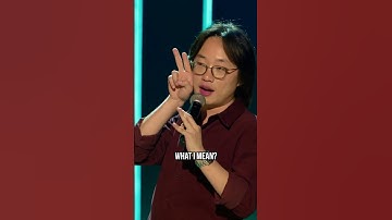 Gotta watch how close that sign is to your face | Jimmy O. Yang