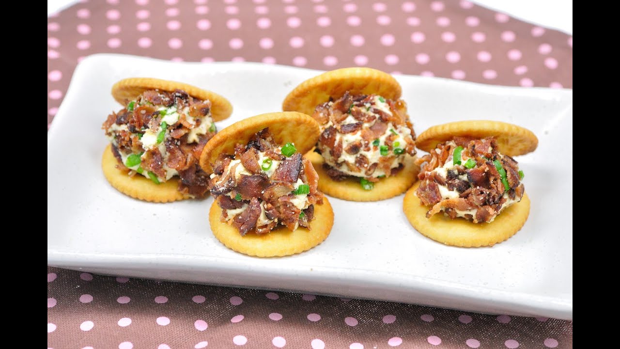 แครกเกอร์ครีมชีสเบคอน Cracker with Bacon Cream Cheese