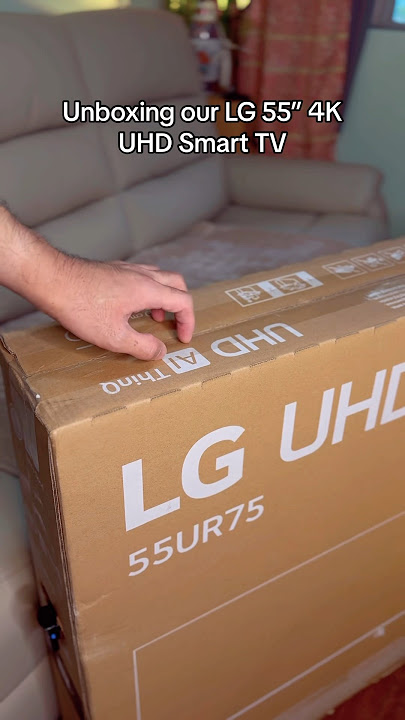 Unboxing our 55” LG 4K UHD ThinQ Smart TV. Volume up for ASMR 😎 #unboxing #unboxingasmr #lgtv