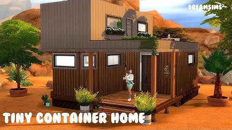 Sims 4 Speed Build│Tiny Container Home 🍂 + CC LINKS│DreamSims