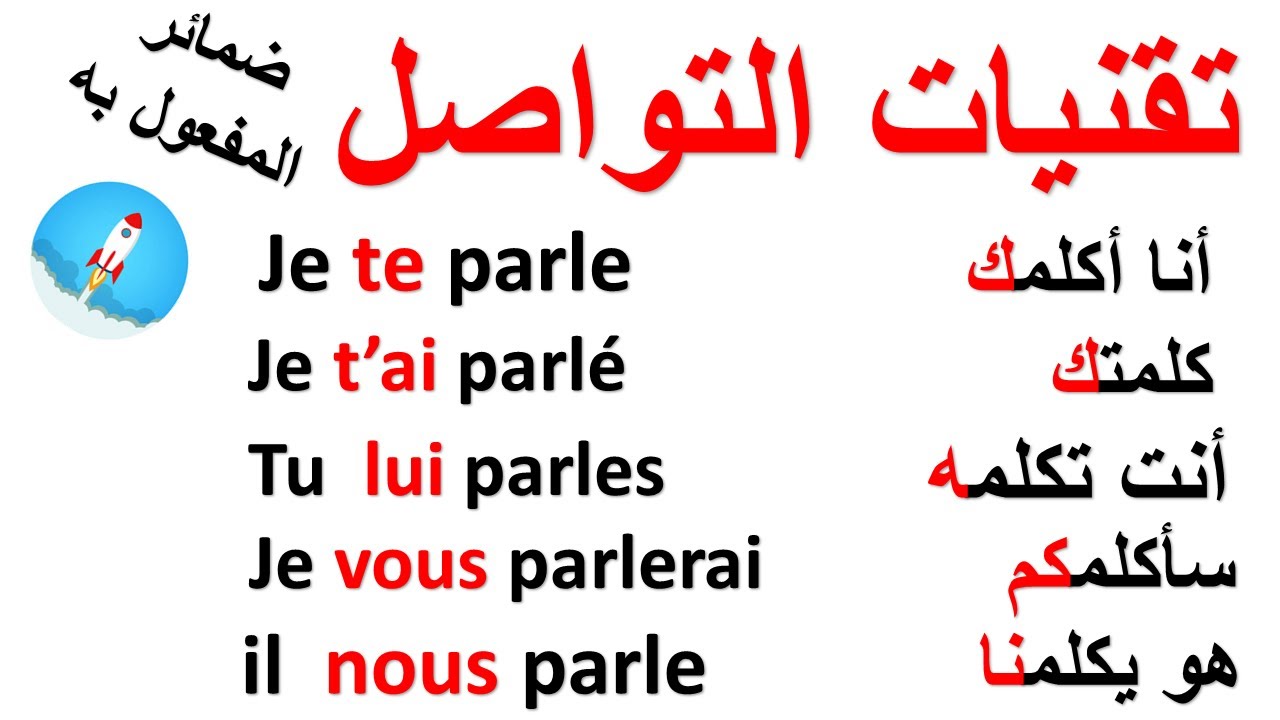 ✅️تعلم تقنيات التواصل بالفرنسية:ضمائر المفعول به  les pronoms compléments