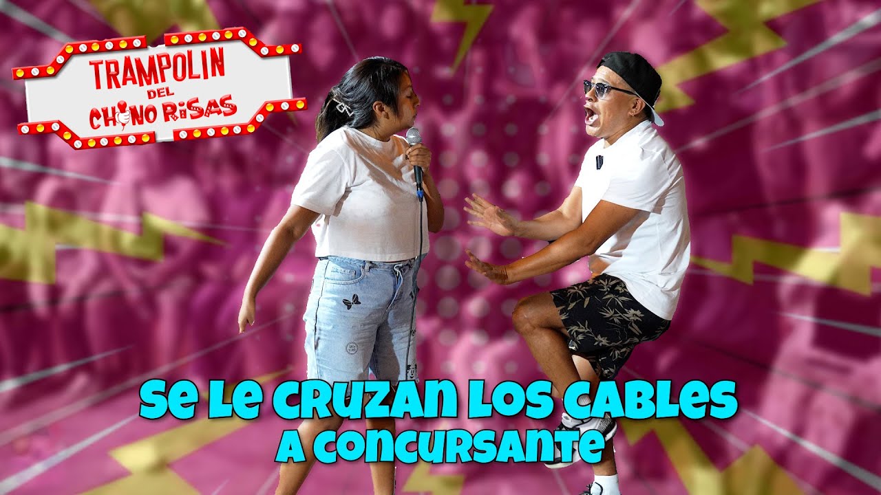 Se le cruzan los cables a concursante | Trampolín del chino risas