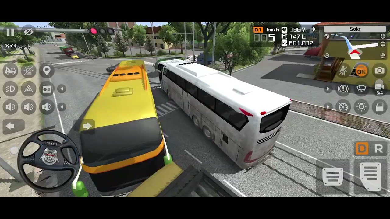 ↪️ U turn 😮 Volvo bus tour 😃🤯 ‼️ BUS SIMULATOR INDONESIA 🎮‼️ drive bus 🚌 #viral #tour ❗JATIN_GAMING_